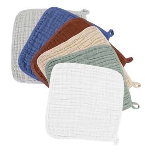 DECORNIJIA 6 Piezas Paquete Paños de Muselina para Recién Nacidos Toallas de Algodón Absorbentes para Eructos Rags Multiusos para Saliva y Sudor de Suaves y Duraderos para Cuidado Infantil