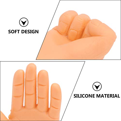Fantoches de dedo de mão pequenos KESYOO, 5 peças de silicone para dedo, fantoches, mini fantoches d