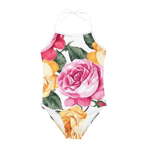 Cute Girls Swimsui One Piece Halter Addustable Swimsuits Beathing Party Water Park Bathing Suit