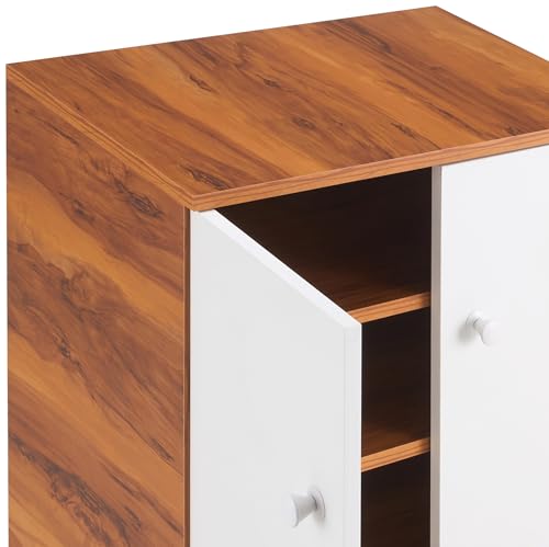 Image of Amazon Brand - Solimo Engineered Wood 2 Door Shoe Rack | Walnut | 43D x 60W x 81H cms