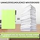 AGM Mini Whiteboard Grün, Tragbar A5 Whiteboard Kein Magnet Klein Doppelseitiges Schreiben Memoboard, 15 x 21 cm Harte Schale für Büro, Schule, Zuhause - inkl. 1 Marker mit Radierspitze