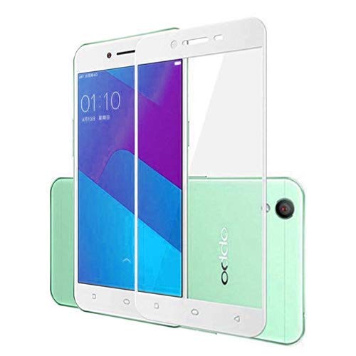 Image of Screen Protector for Oppo A37 (White) Tempered Glass Edge-to-Edge 6D Screen Guard With Installation Kit