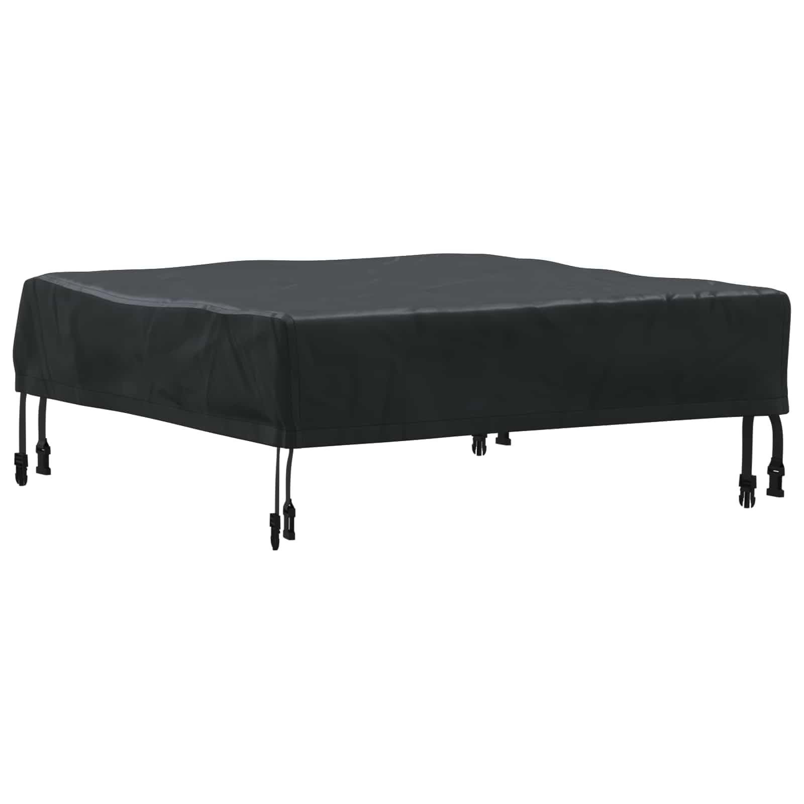 Knerpwd 600D Oxford Fabric Square Waterproof Table Cover 62X62x15 Cm, Indoor Outdoor Black With Carrier Bag