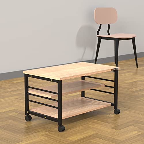 Image of InnoFur Meleti Low-Type Floor Sitting Table, Multi-Utility Desk, Study, Laptop for Home and Office (Walnut, 65x40CM)