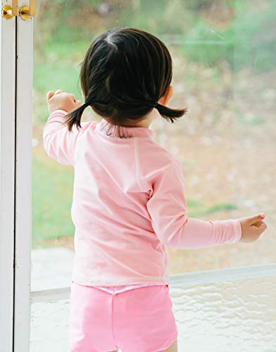 Vaenait Baby BLR_006-1 Infant Kids Sun Protection Rashguard Long Sleeve Swim Shirt L.Oasis Pink S thumb #5