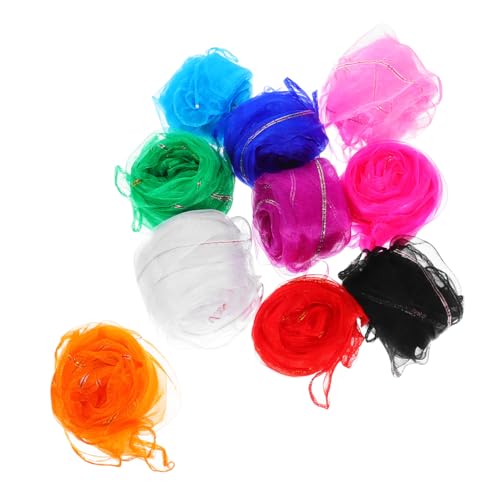 10pcs Dance Scarves Soft Chiffon Play Scarves for Preschool Performance Juggling and Stage Dancing Lightweight Portable Design - Main Image