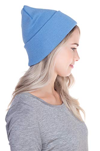 Image of Top Level Beanie Men Women - Unisex Cuffed Plain Skull Knit Hat Cap