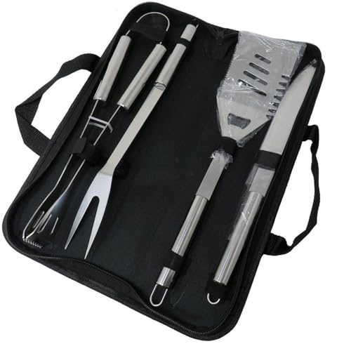 Set 4 piezas de utensilios para parrilla con estuche miniatura 1
