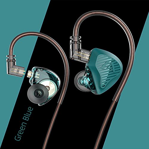 Image of Yinyoo Lafitear LD1 in Ear Earphones,Wired Headphone with 11mm Dual Magnet DD HiFi Ear Buds, IEM with Detachable 2PIN Copper Cable for Audiophile, DJ, Musician (Green no mic)