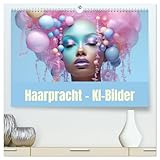 Haarpracht - KI-Bilder (hochwertiger Premium Wandkalender 2026 DIN A2 quer), Kunstdruck in Hochglanz: Atemberaubende Haarkunst (CALVENDO Menschen)