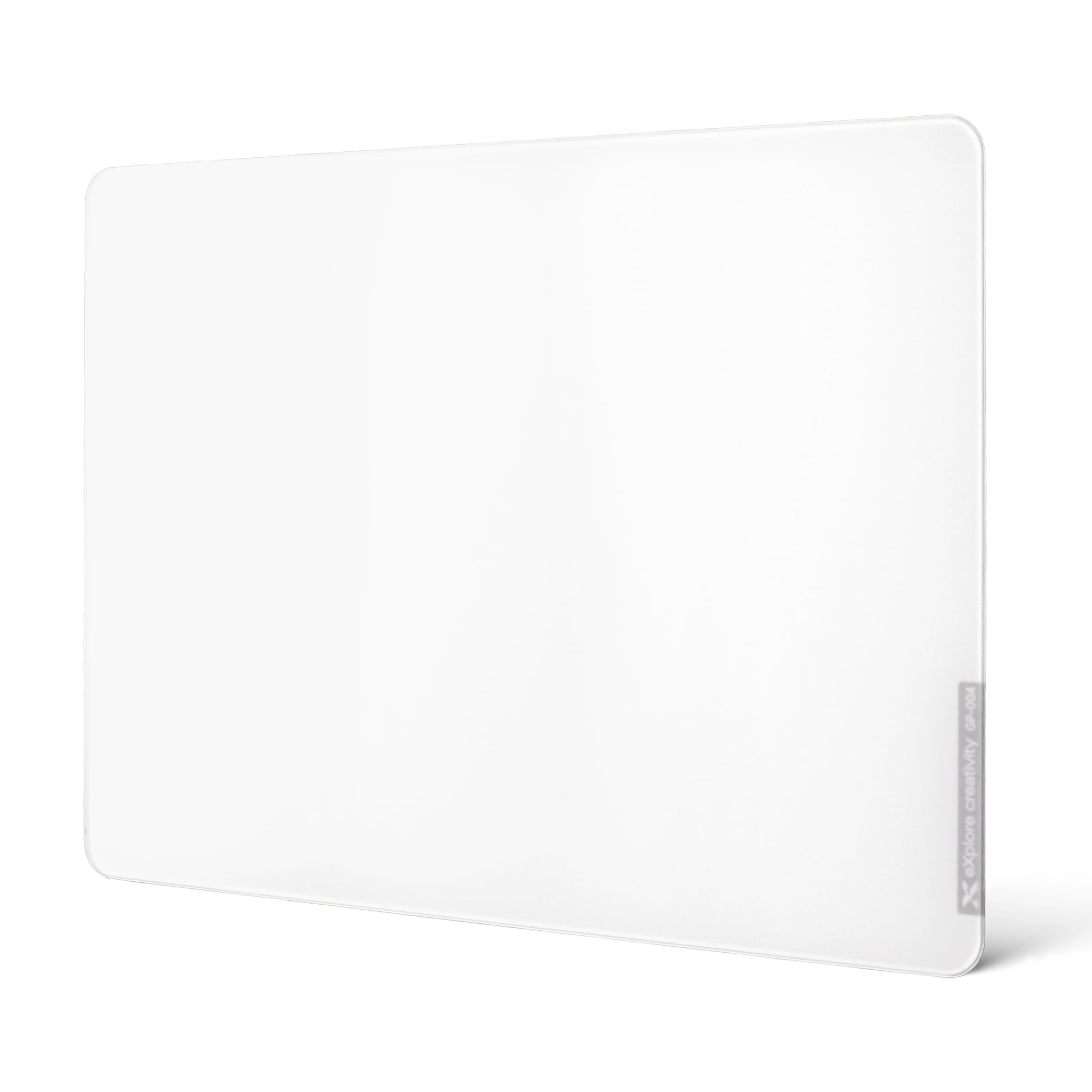 XVX White Glass Mouse Pad 4.0, Hard Mousepad for Gaming,Ultra-Smooth Micro-Etched Surface with Non-Slip Rubber Base(410mm*310mm)