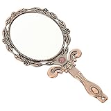 vintage hand mirror drawing Miroir de maquillage compact classique, facile à placer dans votre poche et pratique à l' extérieur.