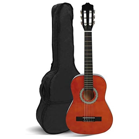 Guitarra Clásica Navarrez NV11 Marrón 4/4 con Funda y 2 Púas Cover