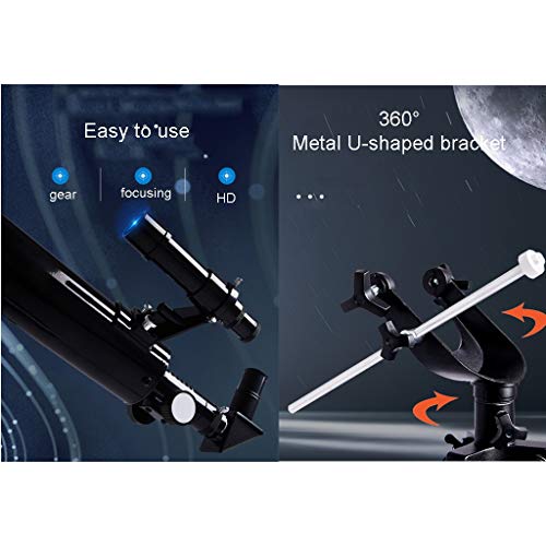 Telescopio de astronomía refractor portátil con trípode 900mm miniatura 4