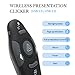 Presentation Clicker,2.4Ghz Presenter Remote,Ergonomic Curved Design,Comprehensive Slide Presentation Functions,for Present for Speech, Meeting Or Class