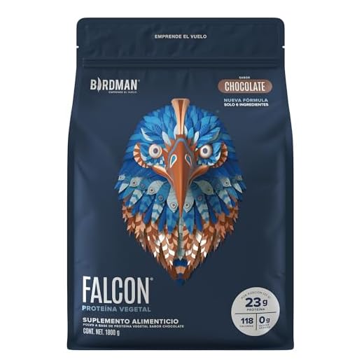 Birdman Falcon Protein Proteina En Polvo Organica Vegetal, Apto para Veganos, Vegetarianos, Sin inflamacion, Libre de Lácteos, Libre de Gluten, Hipoalérgenico | 60 servicios 22gr | 1.8kg