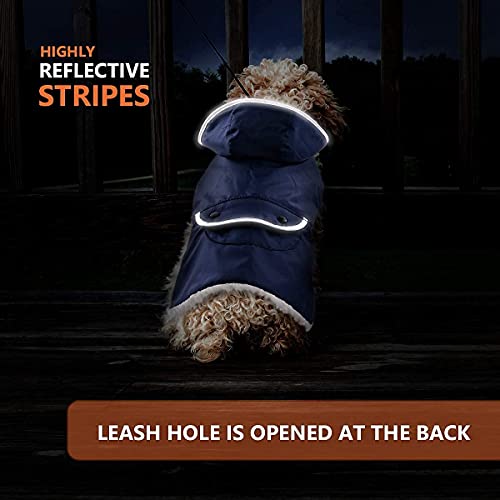 Preferhouse Dog Winter Coat Waterproof Windproof Dog Reflective Warm Vest, Dog Pet Apparel For Cold Weather, Dog Outdoor Jacket For Small Medium Extra Large Dogs With Removable Hat, L #TOP5
