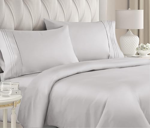 Grace King Size Duvet Cover Sets - Double Brushed Duvet Cover King Size (220 x 230 cm) - Ultra Soft & Reversible 3 PCs Duvet King Size Covers Set With 2 Pillow Cases Grace King Size Duvet Cover Sets - Double Brushed Duvet Cover King Size (220 x 230 cm) - Ultra Soft & Reversible 3 PCs Duvet King Size Covers Set With 2 Pillow Cases