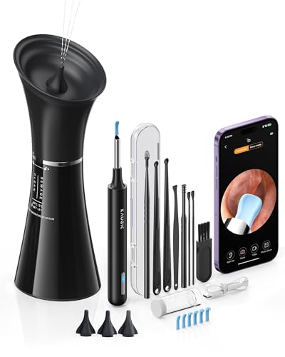 Ear Wax Removal Kit with Camera – Ear Cleaner Tool for Safe & Effective Ear Care – Includes Ear Camera for Visual Inspection & Gentle Ear Irrigation System – Complete Ear Cleaning Solution