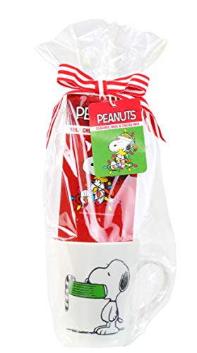 Thoughtfully Gifts, Snoopy Mug Gift Set, Includes Snoopy Mug with Hot Chocolate Mix - //coolthings.us