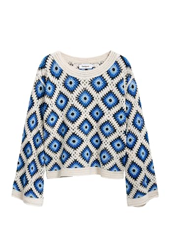 Desigual Women's Multicolor Crochet Sweater3