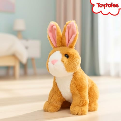 Image of TOYTALES Cute Bunny Soft Toy 35cm - Ultra-Soft Rabbit Plush for Kids, Boys & Girls | Huggable Stuffed Animal for Playtime & Gifting | Adorable Cuddle Toy