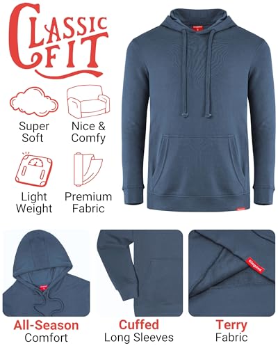 Kingsted Hoodie for Men – Super Soft Lightweight Sweatshirt – Premium Terry Fabric – Classic Everyday Comfort Fit - Image 5