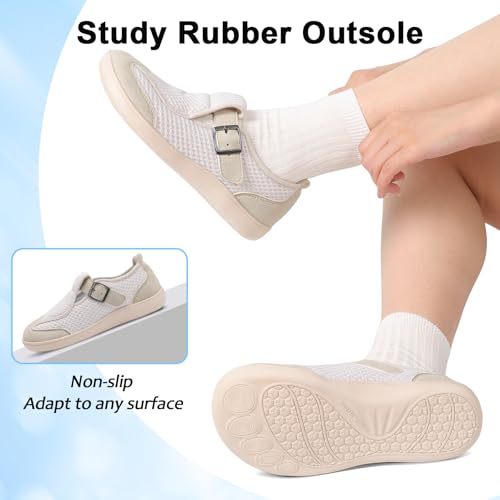 Image of BARERUN Womens Walking Shoes Wide Diabetic Shoes for Women Slip On Barefoot Orthopedic Bunion Neuropathy Arthritis Edema Bunion Sneakers Indoor Outdoor with Zero Drop Rubber Sole