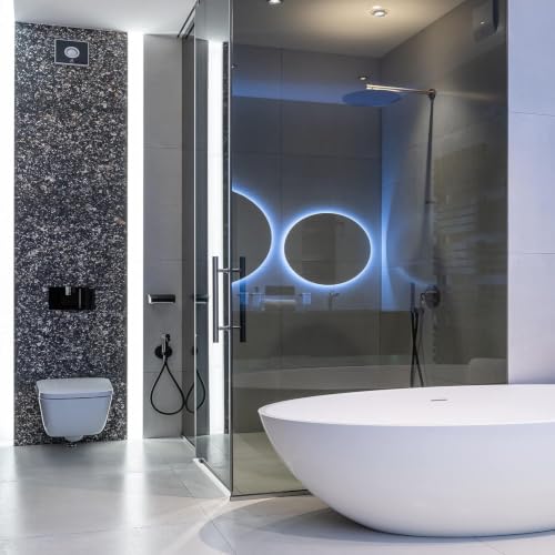 Image of Shower Water Barrier 2 Metre, White Silicone Shower Threshold Water Dam, Self-Adhesive Water Stopper Strip for Bathroom Floor, Flexible Wet & Dry Separation, Easy Cut & Install
