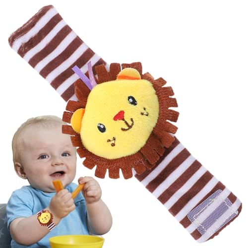 Sonajeros De Mano Para Bebé,Juguetes Sonajero Para Bebé | Juguetes para pies de bebé de animales de dibujos animados,Divertido sonajero de pulsera de mano para brazo de bebé, juguete educativo