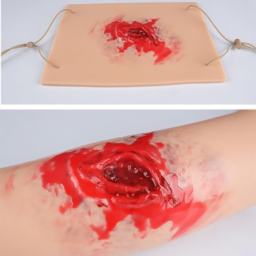 Formation aux premiers secours avec modèle de peau de plaie