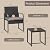 Gizoon 3 Piece Patio Bistro Set, Outdoor Wicker Furniture Sets, Modern Rattan Chair Conversation Sets with Coffee Table, for Yard, Garden, Balcony, Poolside, Grey