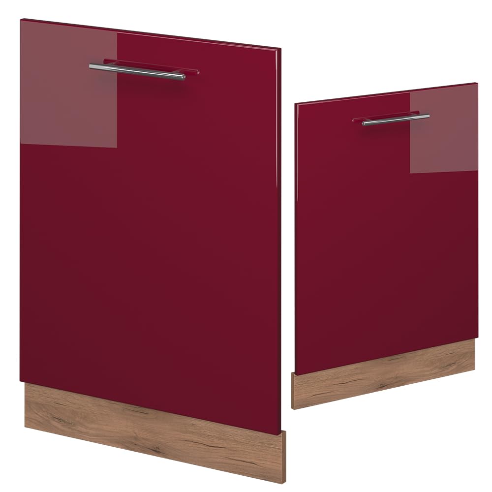 Vicco Panel przedni zmywarki "Fame-Line", Bordowa Czerwień połysk, 60 cm | BP Antracyt, à combiner avec d'autres modules de la série Fame-Line