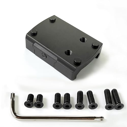 KEMIFON RMSc Red Dot Mount Picatinny Rail Mount Reflex Sight Optics Low Proflile Adapter Plate Compatible with Shield RMS/RMSc/RMSw/SMS/SMSc/Romeo Zero/RD3-018 Spike Footprints