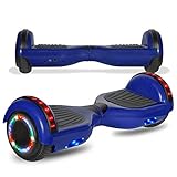 cho Colorful Wheels Series Hoverboard Safety Certified Hover Board Electric Scooter with Built in Speaker Smart Self Balancing Wheels (Chrome Gold)