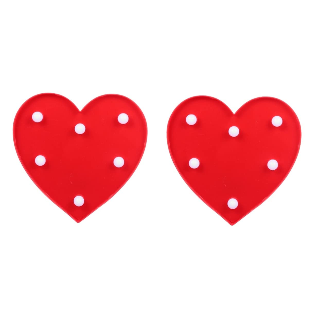 2pcs Decorative Night Light Love Light Decor House Gifts Romantic Gift Glowing Sign Marquee Sign Romantic Light Desk Lamp Reusable LED Light LED Lamp Red