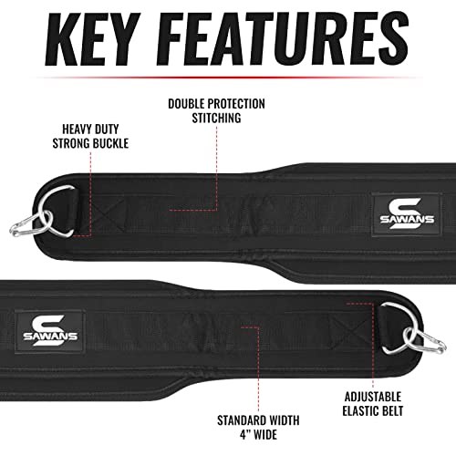 Dip Belt with 36 Inches Heavy Duty Bodybuilding Weight Lifting Dip Steel Chain for Pull Ups Exercise Gym Workout Powerlifting Training Neoprene Back Support Men Women Fitness - Image 4