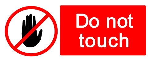 4 etichette adesive in vinile con scritta Do Not