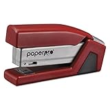 PaperPro inJOY20 - 3 in 1 Stapler - One Finger, No Effort, Spring Powered Stapler - Red (1511)