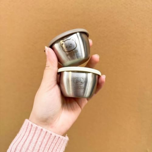 Image of Stainless Steel Snack Box for Kids & Office, Leakproof Mini Sauce Container with Lid, Portable Chutney Box for Tiffin, Salad Dressing & Dip Container, Small Steel Lunch Box (Pack of 2)