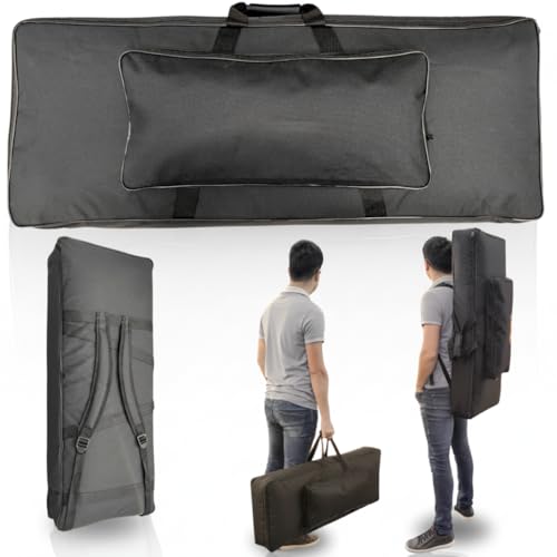 Capa Bag Mochila para Teclado BK-5 Acolchoada Impermeável Profissional Resistente Bolsa Estojo Reforçado Espuma Densa Proteção Total Transporte Seguro Instrumento Musical