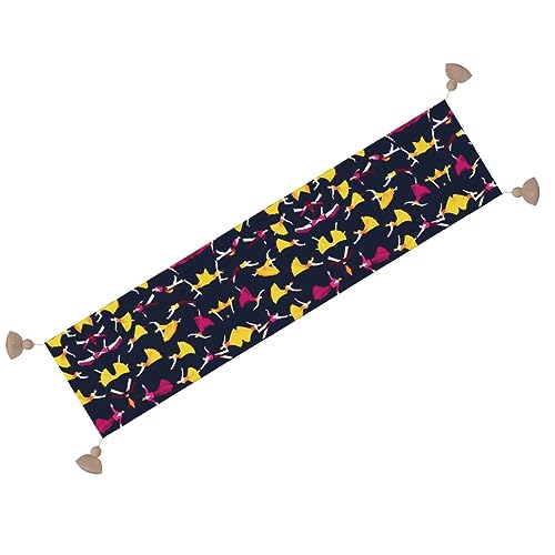 Chemin de table rustique et nappe décorative de Noël pour repas de salon