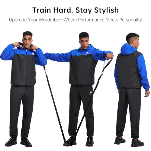 Image of HOTSUIT Sauna Suit for Men Sweat Suits Gym Workout Exercise Sauna Jacket Pant Full Body