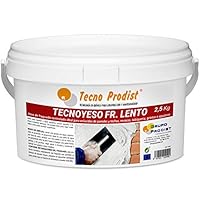 TECNO GIPS VERZÖGERT von Tecno Prodist, (2,5 Kg) Gips mit kontrollierter Abbindung. Ideal für Putz, Verputz, Trennwände, Risse oder Löcher.