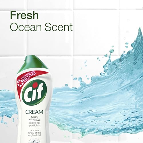 Image of Cif Original Cream Multipurpose Surface Cleaner enriched with a fresh, ocean scent made cleaning particle Pack of 3