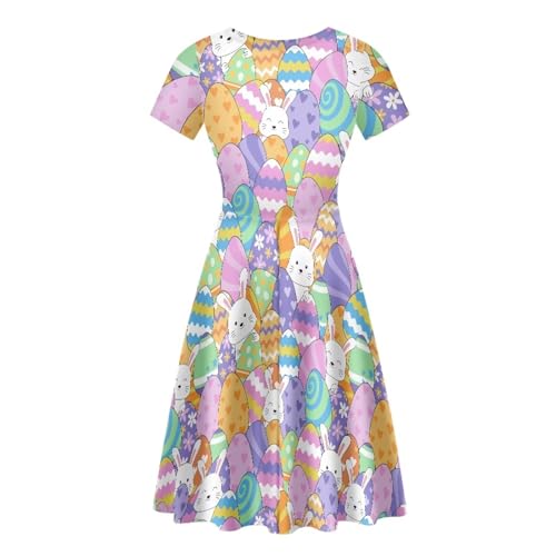 Image of Biyejit Women's Summer Casual Short Sleeve T-Shirt Swing Dress Crew Neck Plus Size S-4XL