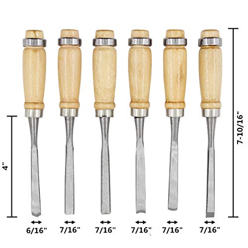 Profession CHISEL-698235 Al Wood Carving Chisel Set 12 Piece Lathe Sharp Woodworking Tools thumb #1