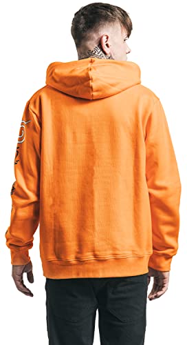 Naruto Logo Uomo Felpa con Cappuccio Arancione XL