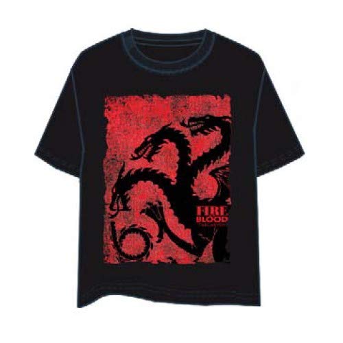 LAST LEVEL Camiseta Juego de Tronos Piedra Targaryen S, Multicolor, Adultos Unisex