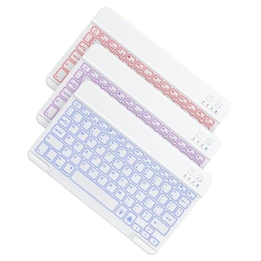 OMOTON Bluetooth Keyboard, Wireless Rechargeable Keyboard for iPad, iPad Pro, iPad Mini, iPad Air with Illuminated LED (White)